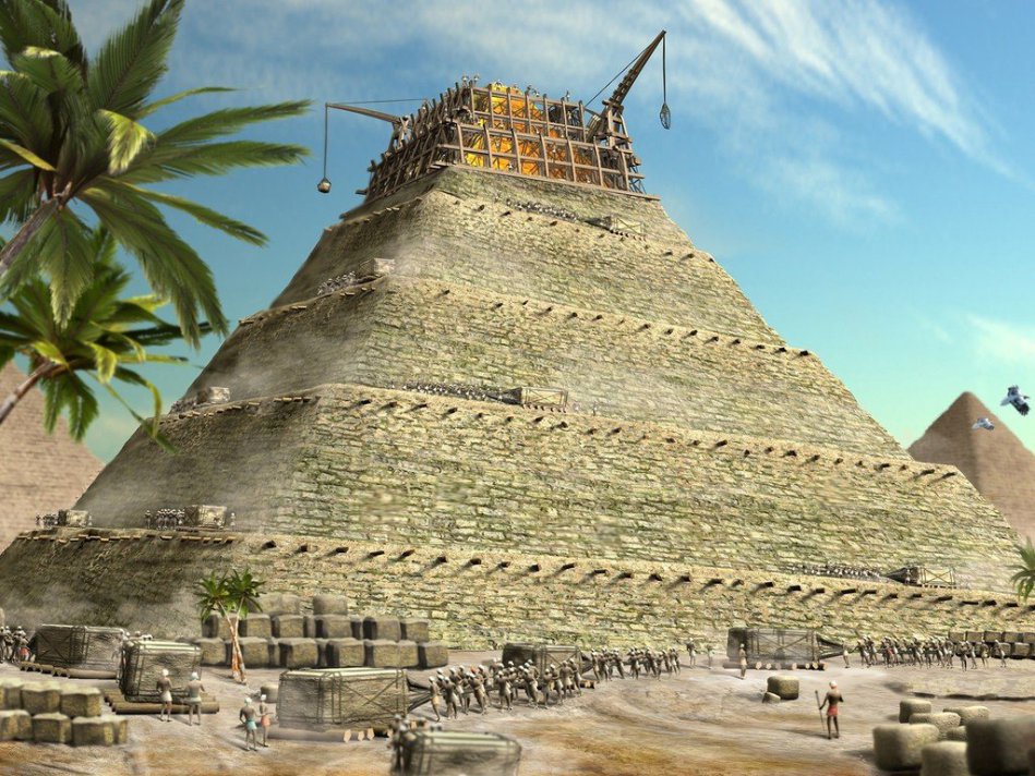 La construction des pyramides d’Égypte (vers 2600 av. J.-C.)